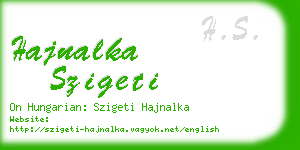 hajnalka szigeti business card